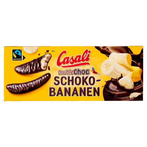 Casali Double Choc csokoládéba mártott habosított banánkrém 300 g