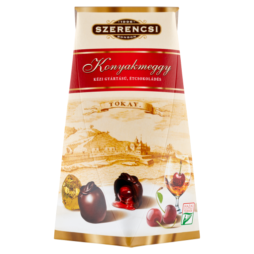 Szerencsi kézi gyártású, étcsokoládés konyakmeggy 250 g