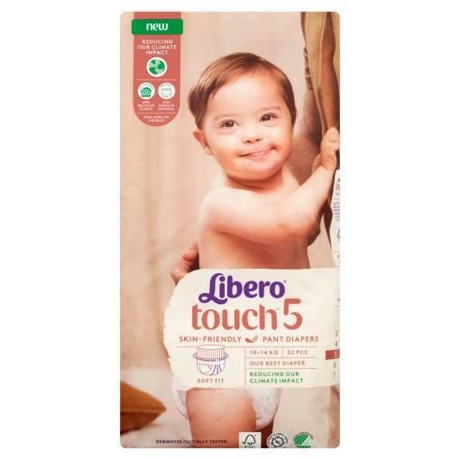 Libero Touch egyszerhasználatos bugyipelenka, méret: 5, 10-14 kg, 32 db