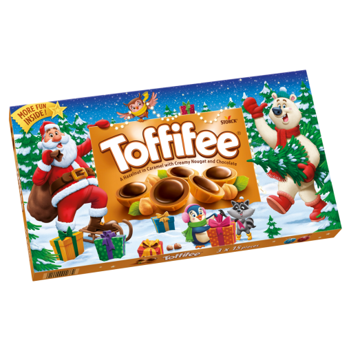 Toffifee mogyoró karamellben, mogyorós nugátkrémmel és csokoládéval 3 x 125 g (375 g)