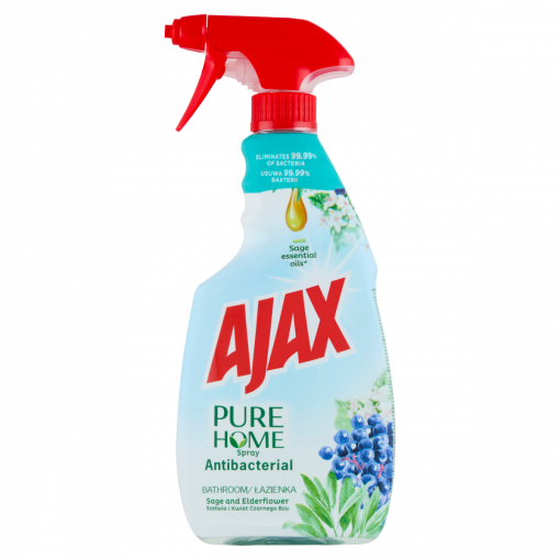 Ajax Pure Home Sage and Elderflower antibakteriális fürdőszobai tisztítószer 500 ml (Bathroom Cleaner)