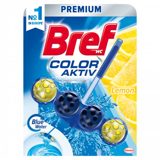Bref Color Aktiv Lemon WC-frissítő 50 g (Toilet Bar)
