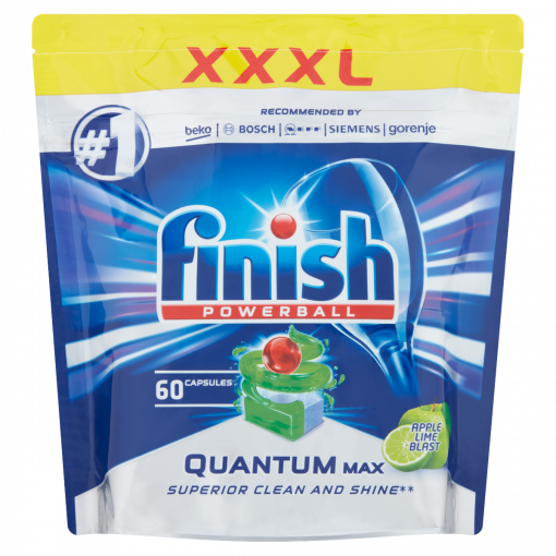 Finish Quantum Max zöldalma és lime mosogatógép tabletta 60 db (Dishwasher Tabs Apple Lime)