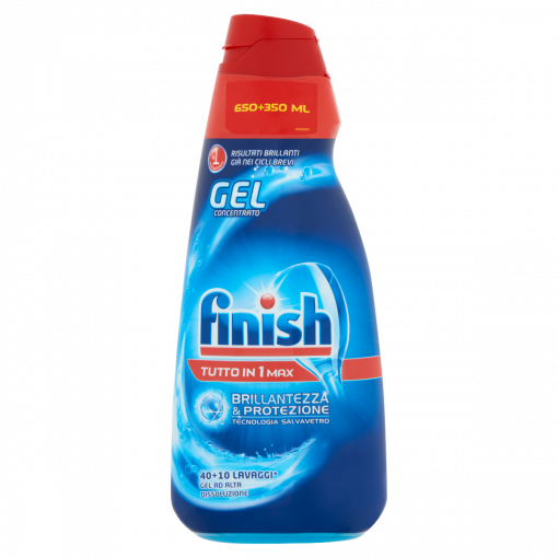Finish All in 1 Max Shine & Protect gépi mosogatógél 650 ml + 350 ml (Dishwasher Gel)