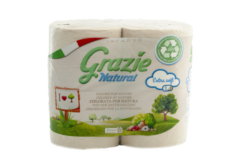 Grazie Natural Öko toalettpapír, 3 rétegű, natúr 270 lap/tekercs