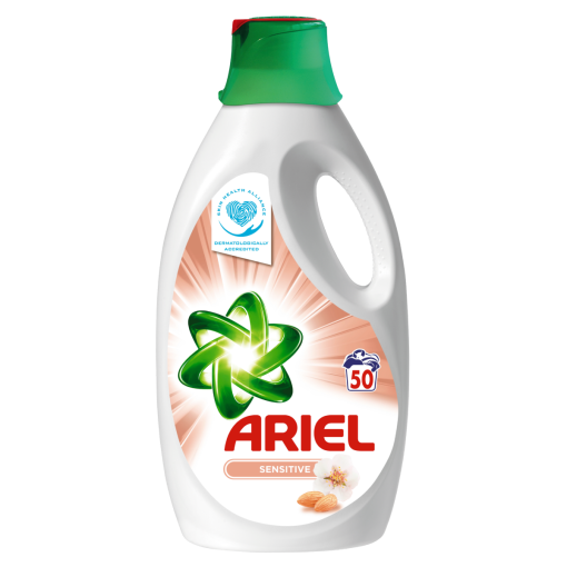 Ariel Sensitive Folyékony Mosószer, 3250 ml, 50 Mosáshoz
