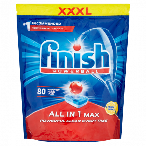Finish All in 1 Max citromos illatú mosogatógép-tabletta 80 db (Dishwasher Tabs, Lemon)