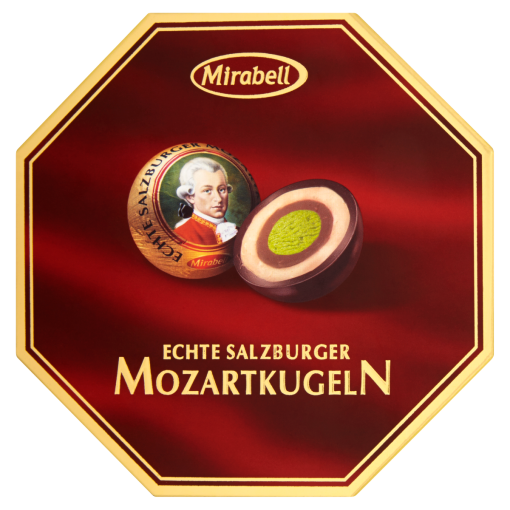Mirabell Mozartkugeln étcsokoládé világos és sötét mogyoróskrém és marcipán töltelékkel 100 g