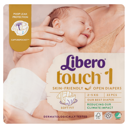 Libero Touch egyszerhasználatos pelenkanadrág, méret: 1, 2-5 kg 22 db