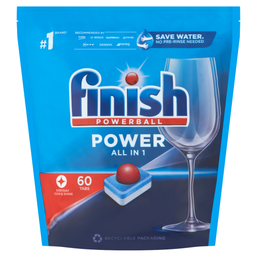 Finish Powerball Power All in 1 Regular mosogatógép tabletta 60 db 960 g