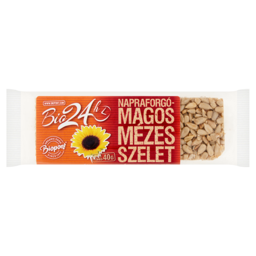 Biopont Bio 24h napraforgómagos mézes szelet 40 g