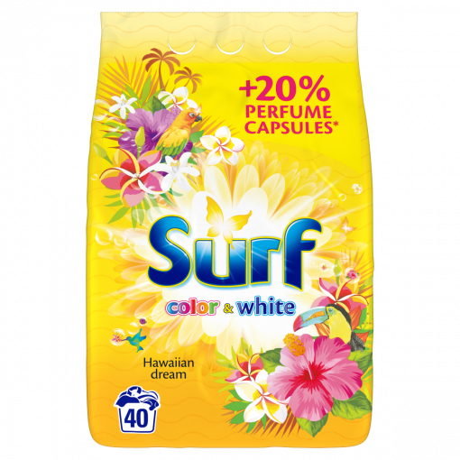 SURF Color & White Hawaiian Dream Mosópor 2,6 kg (Washing Powder)