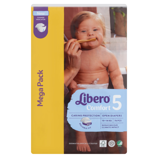 Libero Comfort egyszerhasználatos pelenka, méret: 5, 10-14 kg, 76 db