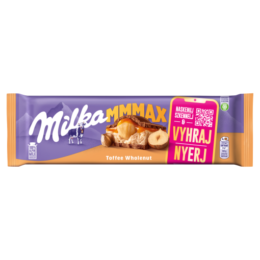 Milka Mmmax alpesi tejcsokoládé karamell ízű tejes krémtöltelékkel 300 g