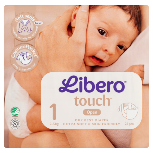 Libero Touch egyszerhasználatos pelenka, méret: 1, 2-5 kg 22 db