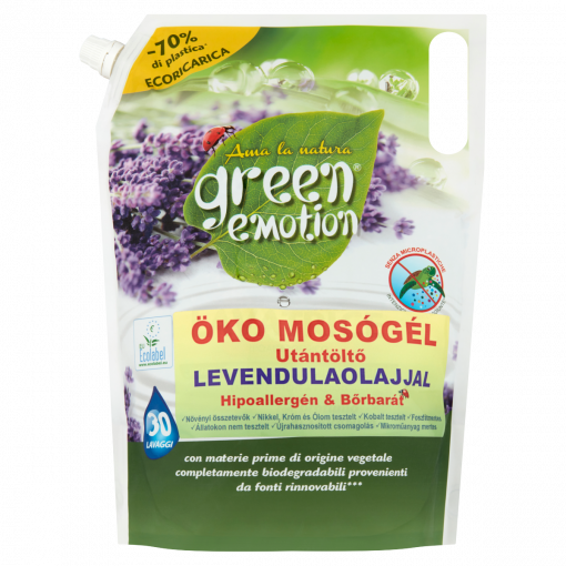 Green emotion mosógél levendula 30 mosás 1500 ml (Washing Detergent, Lavender)