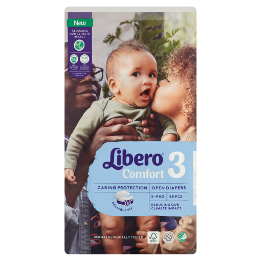 Libero Comfort egyszerhasználatos pelenkanadrág, méret: 3, 5-9 kg, 58 db