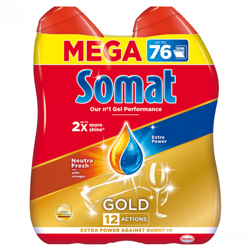 Somat Gold Neutra Fresh mosogatógép gél 2 x 684 ml (Dishwasher Detergent)