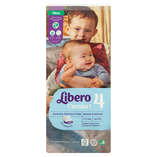 Libero Comfort egyszerhasználatos pelenkanadrág, méret: 4, 7-11 kg, 50 db