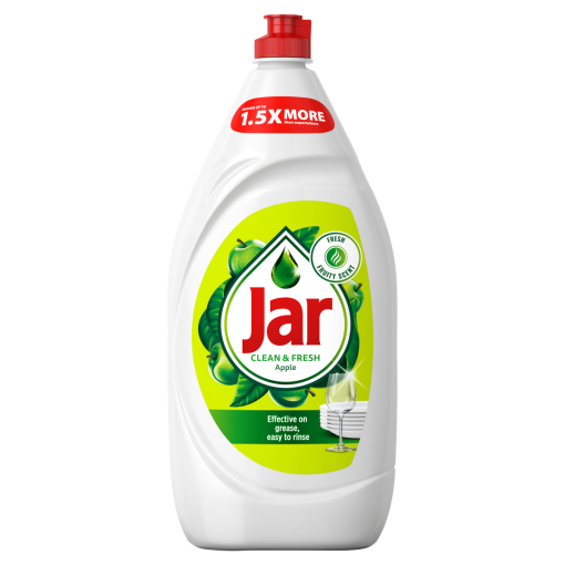 Jar Clean&Fresh Mosogatószer Alma Illatban, Gazdag Formulával A Ragyogóan Tiszta Edényekért, 1,35 l