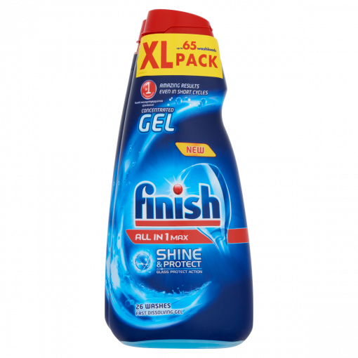 Finish All in 1 Max Shine & Protect gépi mosogatógél 2 x 650 ml (Dishwasher Gel)