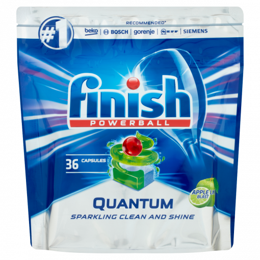 Finish Quantum zöldalma és lime mosogatógép-tabletta 36 db (Dishwasher Tabs Apple LIme)