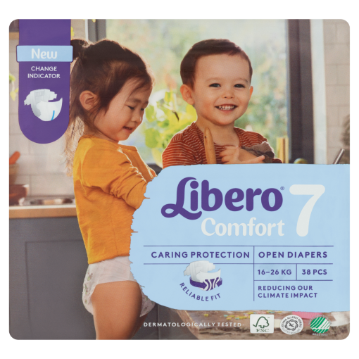 Libero Comfort egyszerhasználatos pelenka, méret: 7, 16-26 kg, 38 db
