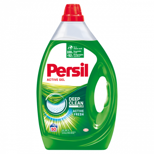 Persil Active Gel Active Fresh mosószer fehér és világos ruhákhoz 50 mosás 2,5 l
