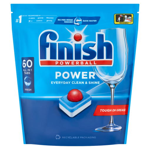 Finish Powerball Power All in 1 Regular mosogatógép tabletta 60 db 960 g