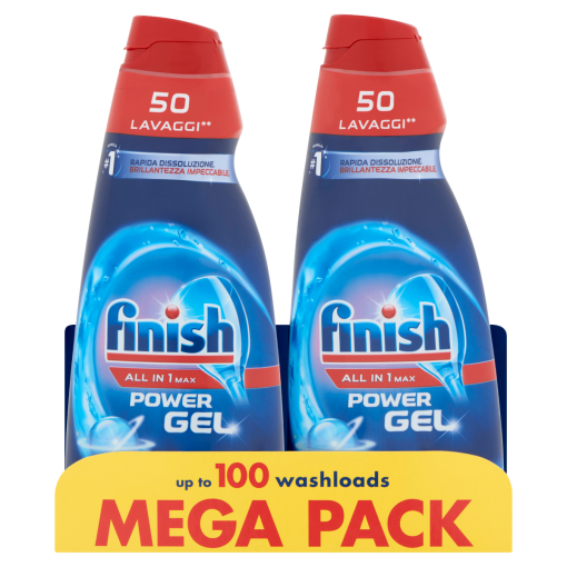 Finish All in 1 Max Shine & Protect gépi mosogatógél 2 x 1000 ml (Dishwasher Gel)