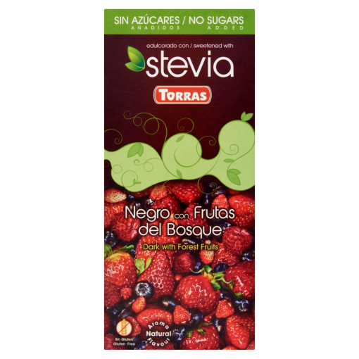 Torras Stevia gluténmentes erdei gyümölcsös étcsokoládé hozzáadott cukor nélkül édesítőszerrel 125 g