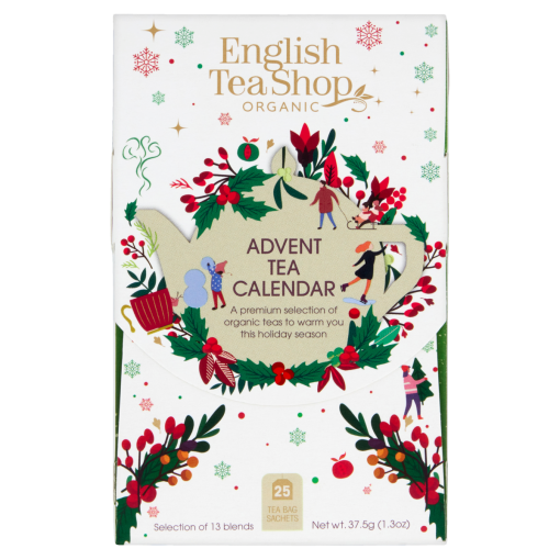 English Tea Shop BIO fehér adventi kalendárium filteres teaválogatás 25 filter 37,5 g