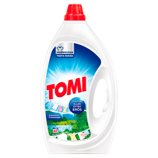 Tomi Amazónia Frissessége folyékony mosószer fehér és világos ruhákhoz 60 mosás 3 l