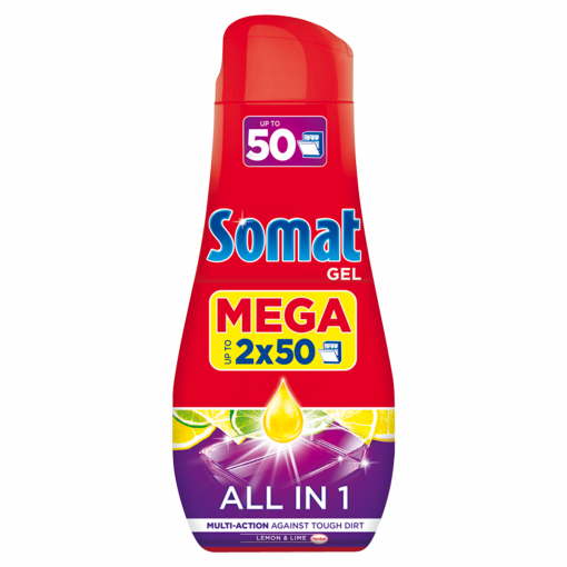 Somat All in 1 Lemon&Lime mosogatógép gél 2 × 900 ml (Dishwasher Detergent)