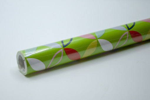 Green Future csomagolópapír Bock GP Premium 2mx70cm, zöld alapon színes virág