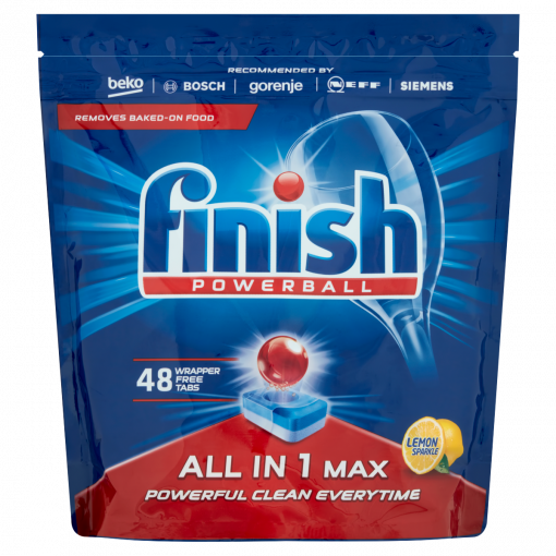 Finish All in 1 Max citromos illatú mosogatógép-tabletta 48 db (Dishwasher Tabs, Lemon)