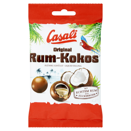Casali Original rumos-kókuszos drazsé alkohollal töltve tej- és étcsokoládéval bevonva 100 g