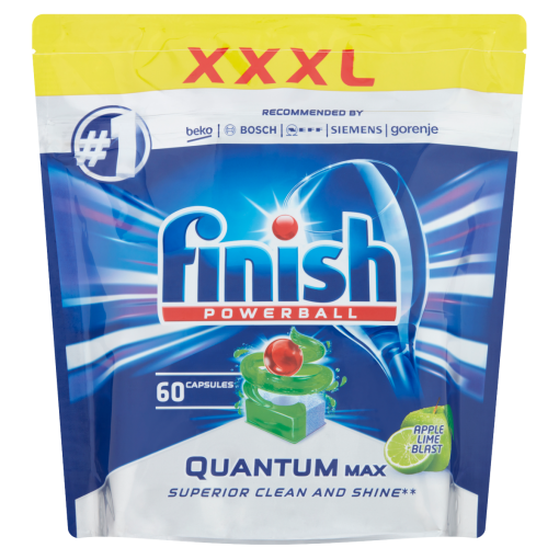 Finish Quantum Max zöldalma és lime mosogatógép tabletta 60 db (Dishwasher Tabs Apple Lime)