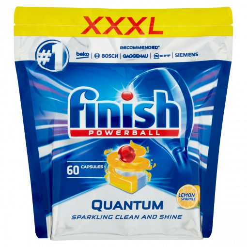 Finish Quantum citrom illatú mosogatógép-tabletta 60 db (Dishwasher Tabs Lemon)