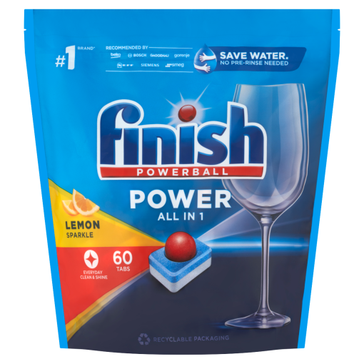 Finish Powerball Power All in 1 Citrom mosogatógép tabletta 60 db 960 g