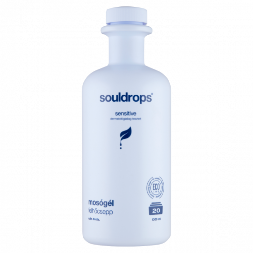 Souldrops Felhőcsepp szenzitív mosógél 20 mosás 1300 ml (Laundry Detergent Sensitive)