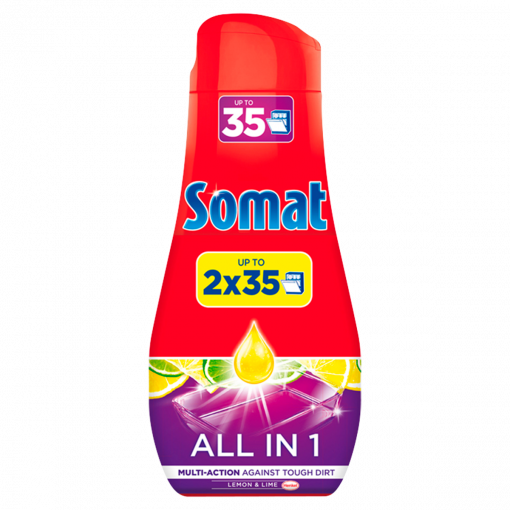 Somat All in 1 Lemon&Lime mosogatógép gél 2 × 630 ml (Dishwasher Detergent)