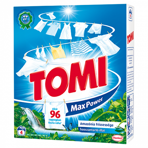 Tomi Max Power Amazónia Frissessége mosószer 280 g (Washing Powder, Color and White)