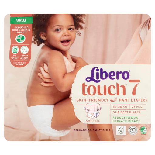 Libero Touch egyszerhasználatos bugyipelenka, méret: 7, 16-26 kg, 26 db