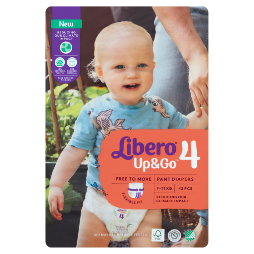 Libero Up&Go egyszerhasználatos bugyipelenka, méret: 4, 7-11 kg, 42 db