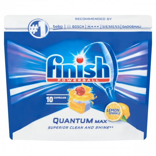 Finish Quantum Max citromos illatú mosogatógép-tabletta 10 db (Dishwasher Tabs Lemon)