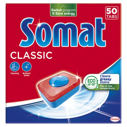 Somat Classic gépi mosogatótabletta 50 db 830 g (Dishwasher Tabs)