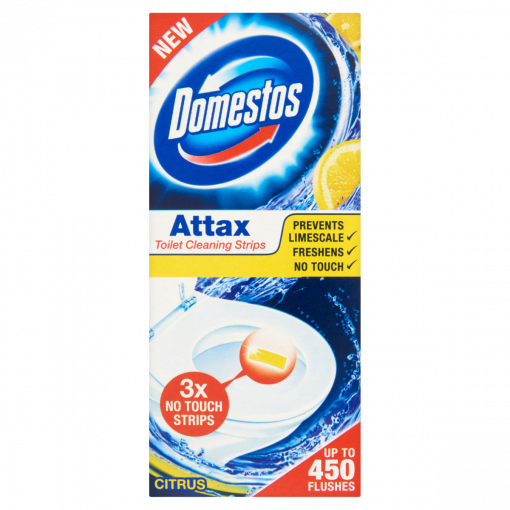 Domestos Attax Citrus WC tisztító csík 3 x 10 g (Toilet Strips Lemon)