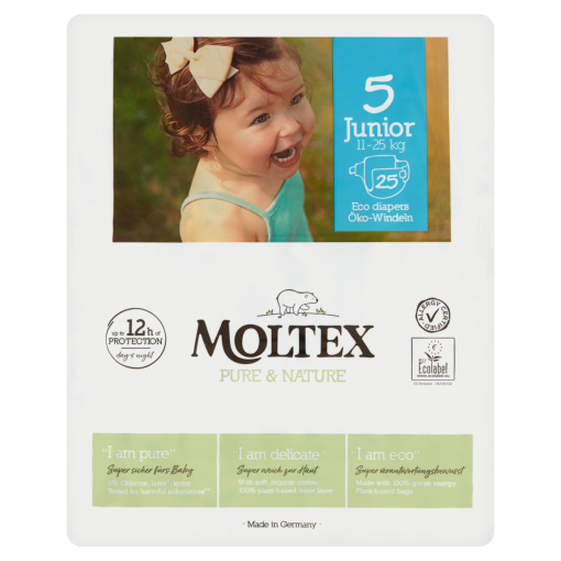 Moltex Pure & Nature ÖKO nadrágpelenka méret: 5 Junior, 11-25 kg, 25 db