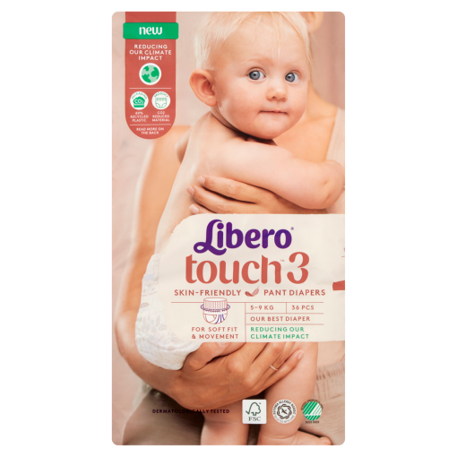 Libero Touch egyszerhasználatos bugyipelenka, méret: 3, 5-9 kg, 36 db